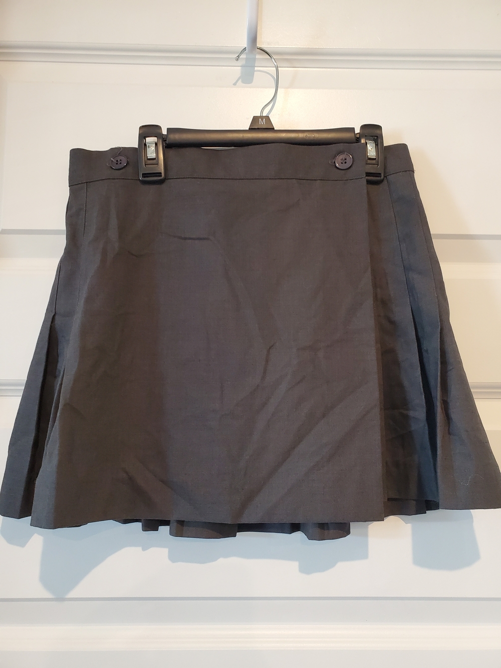 American Apparel Dark Gray Pleated Skater Skirt